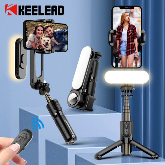 Gimbal Stabilizer Selfie Stick Tripod with Wireless Bluetooth